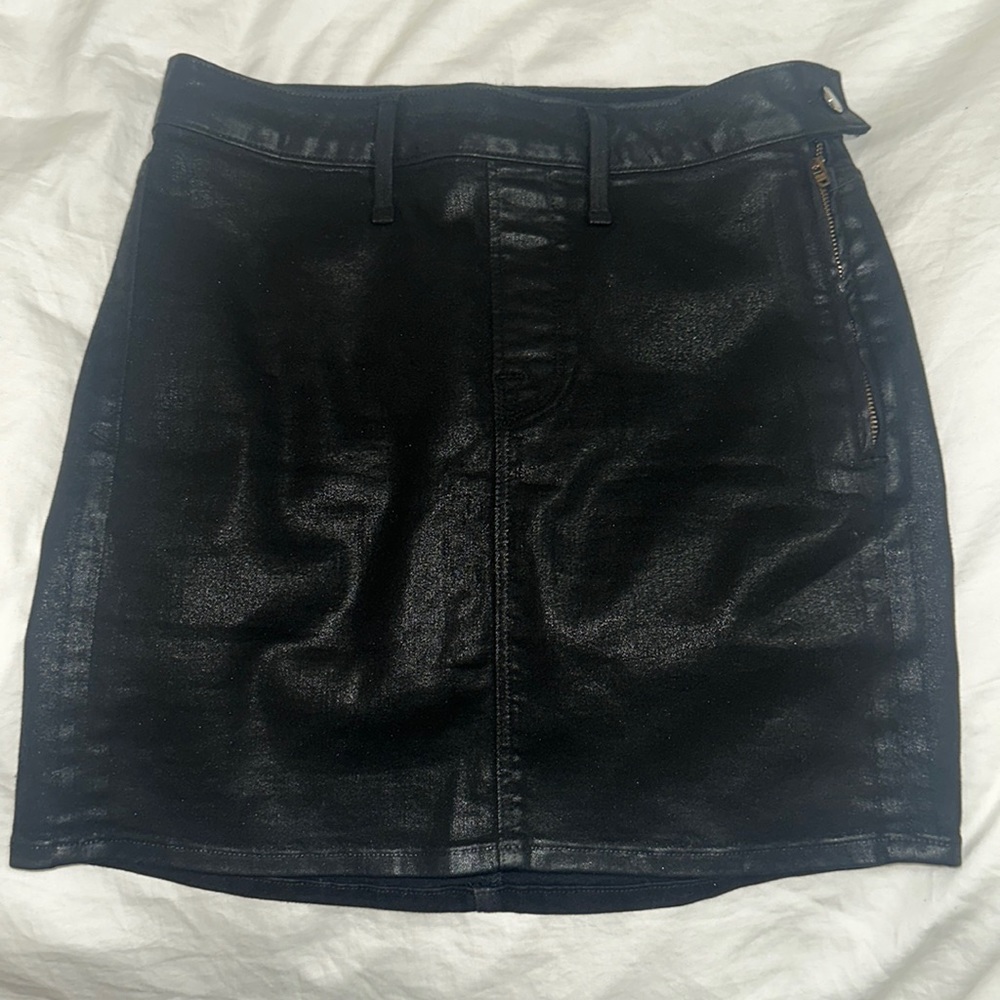 Good American Wax mini skirt